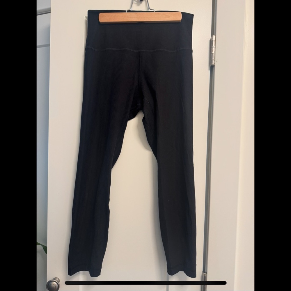 Lululemon Align Ribbed High-Rise Crop 23”ish in Black, Size 8